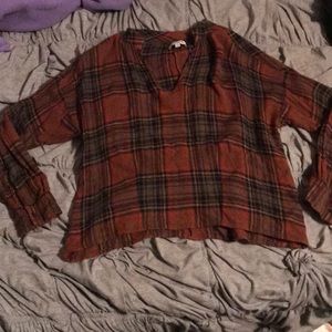 Madewell long sleeve plaid shirt